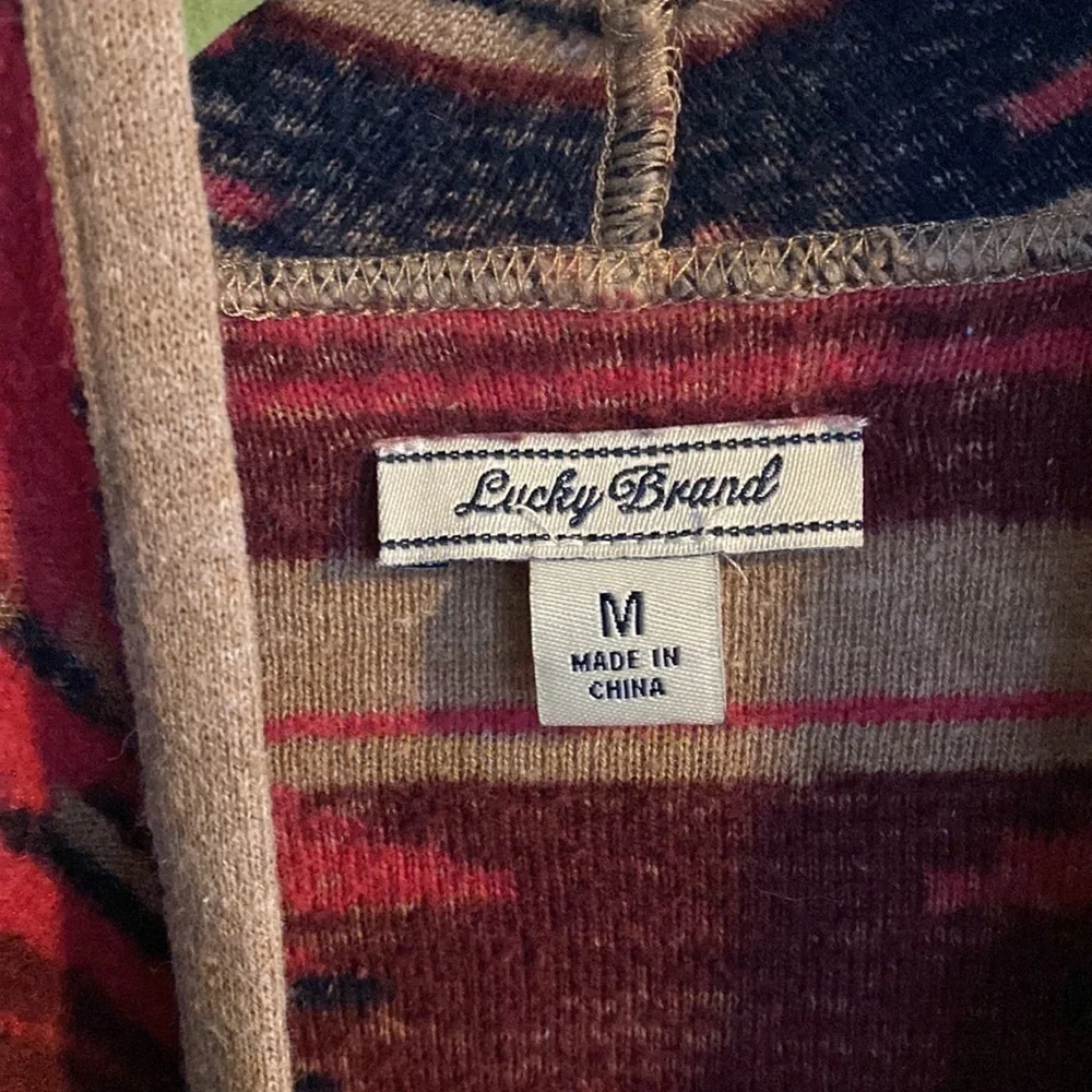 Lucky Brand Aztec Western Pattern Cardigan EUC